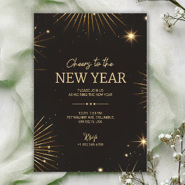 A festive new year's invitation card einladung