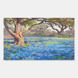 A Field of Bluebonnets at Alamo Heights, 1919 Rechteckiger Aufkleber