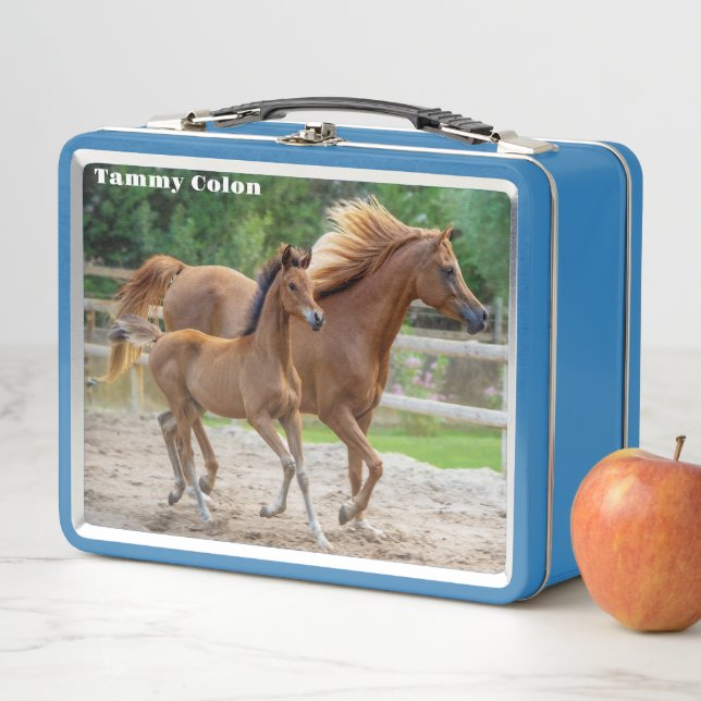 A Filly und ihre Mama Metall Brotdose (Beispiel)