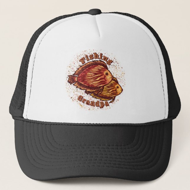 A Fishing Grandpa trucker hat Truckerkappe (Vorderseite)