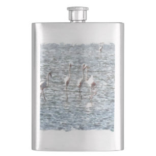 A Flamboyant Pat of Flamingos Flachmann
