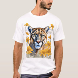 A Florida Panther Surrounded By A Coreopsis Flower T-Shirt