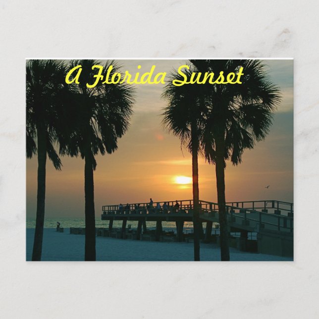 A Florida Sunset Postkarte (Vorderseite)
