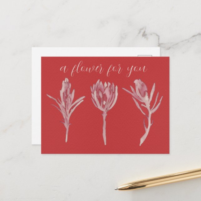A flower for you postkarte (Vorderseite/Rückseite Beispiel)