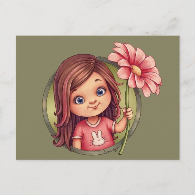 A flower for you postkarte (Vorderseite)