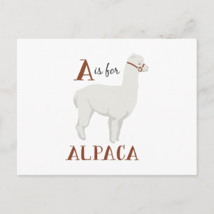 A For Alpaca Postkarte