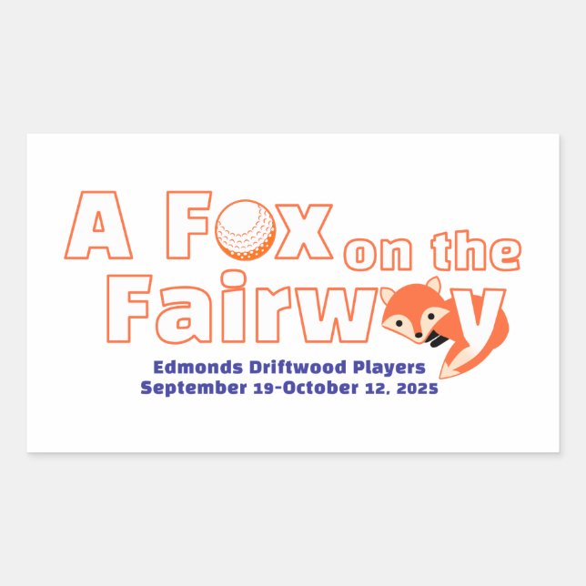 "A" Fox on the Fairway - Sticker (Vorderseite)