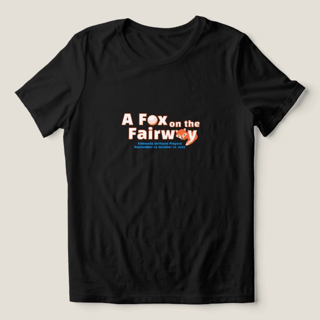 "A" Fox on the Fairway - Womens - Black Shirt (Design Vorderseite)
