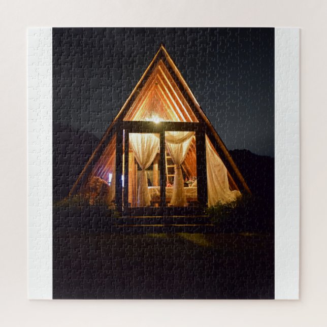 A FRAME CABIN NIGHT PUZZLE (Vertikal)
