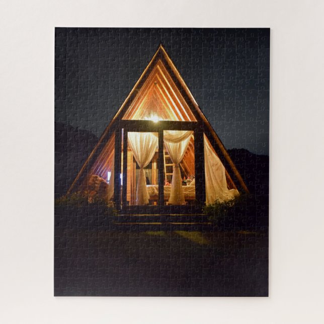 A FRAME CABIN NIGHT PUZZLE (Vertikal)