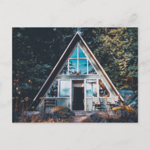 A-FRAME CABIN POSTCARD POSTKARTE