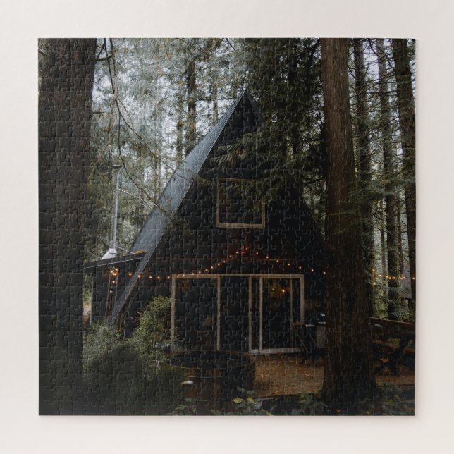 A-FRAME KABIN IN WOODS JIGSAW PUZZLE (Vertikal)