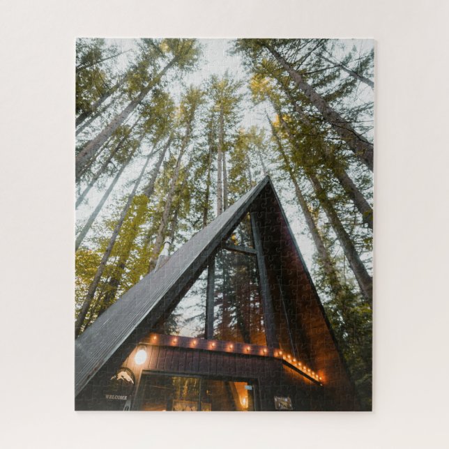 A-FRAME KABIN IN WOODS JIGSAW PUZZLE (Vertikal)