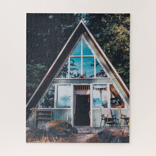 A-FRAME RUSTIC CABIN JIGSAW PUZZLE (Vertikal)
