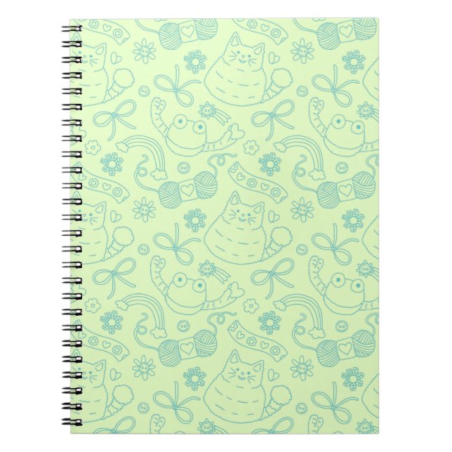 "A Friend for Everyone" Pattern Notebook Green Notizblock (Vorderseite)