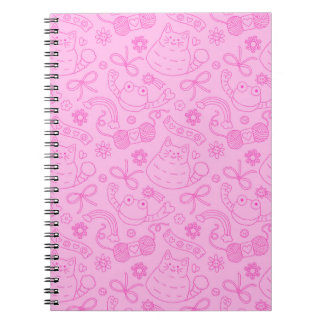 "A Friend for Everyone" Pattern Notebook Pink Notizblock