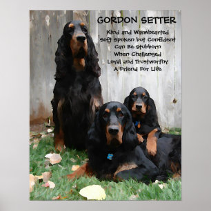 "A Friend for Life" Gordon Setter Malplakat Poster