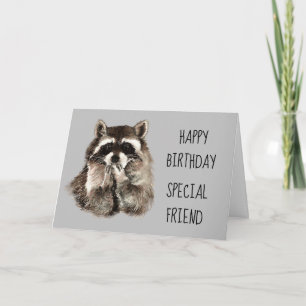 A Friend Like You Journey Raccoon Birthday Fun Karte