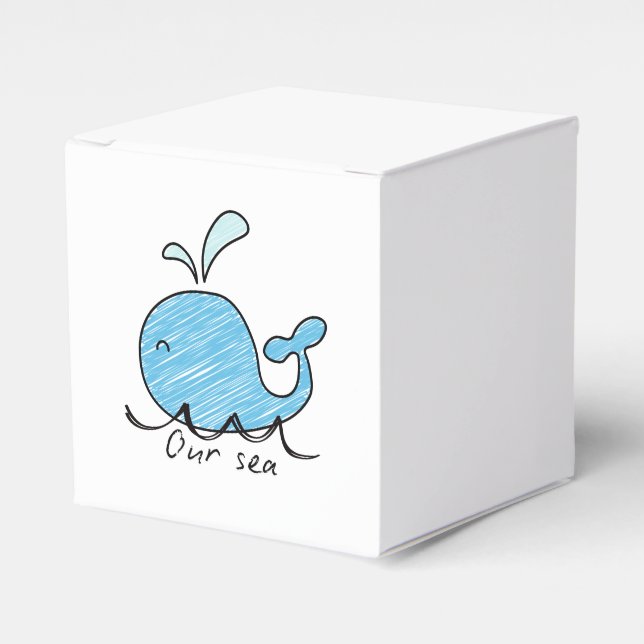 A FRIENDLY WHALE IN HIS SEA Favor Boxes Geschenkschachtel (Vorderseite)