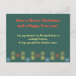 a Frohe Weihnachten und ein Happy New Year Card v1 Postkarte