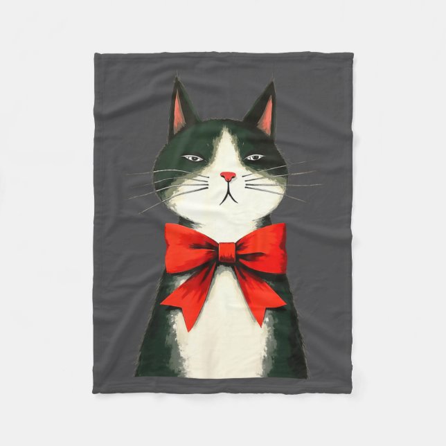 A Frumpy Holiday Cat Fun Design  Fleecedecke (Vorderseite)