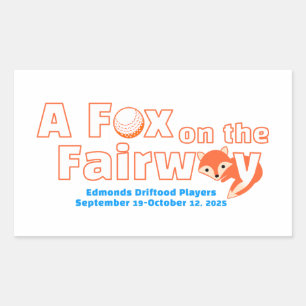 "A" Fuchs auf der Fairway - Aufkleber