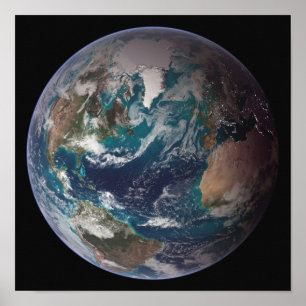 A full view of Earth showing global data Poster