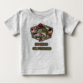 A fun and bold illustration of a cool bass  baby t-shirt
