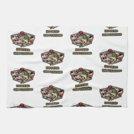 A fun and bold illustration of a cool bass geschirrtuch