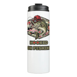 A fun and bold illustration of a cool bass thermosbecher