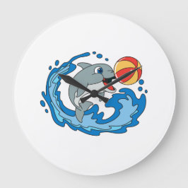 A funny dolphin wall clock as a gift große wanduhr