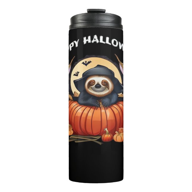 A funny sloth celebrating Halloween Essential T-Sh Thermosbecher (Vorderseite)
