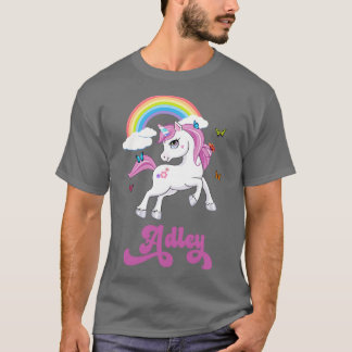 A Für Adley Adley Rainbow Unicorn T-Shirt