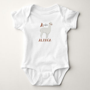 A für Alpaca Baby Strampler