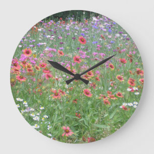 A Garden of Wildflowers Clock Große Wanduhr