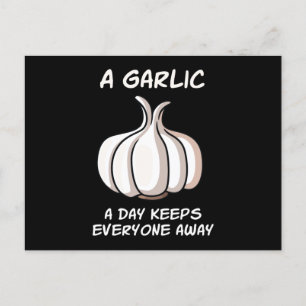 A Garlic A Day Garlic Vegetable Cook Postkarte