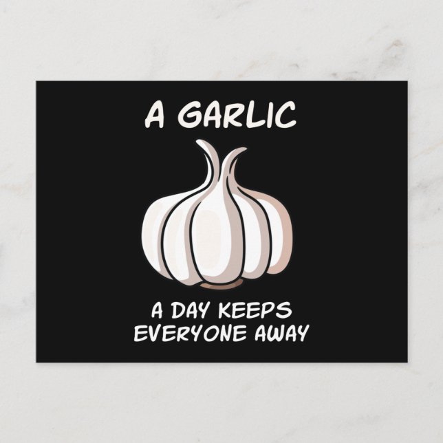 A Garlic A Day Garlic Vegetable Cook Postkarte (Vorderseite)