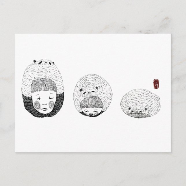 A gelangweilt Panda Postkarte (Vorderseite)