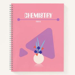 A geometric floral Notebook with whimsical colours Notizbuch