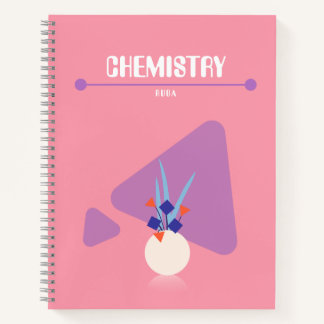 A geometric floral Notebook with whimsical colours Notizbuch