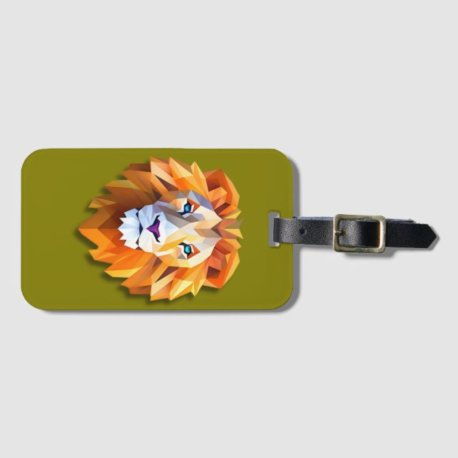 A GEOMETRIC LION Luggage Tag Gepäckanhänger (Vorderseite (Horizontal))