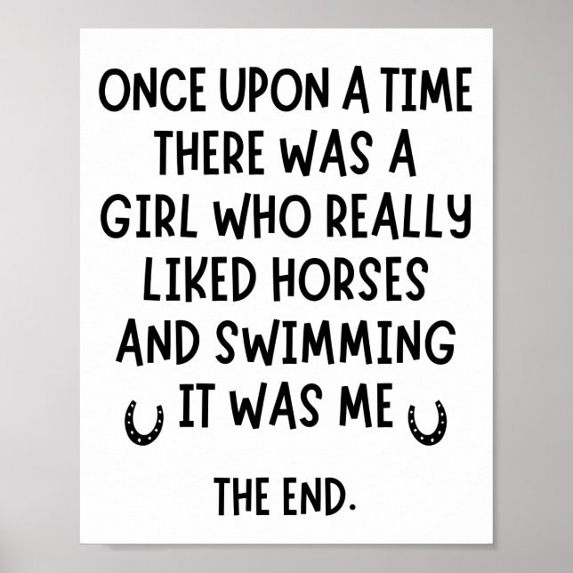 A girl who really liked Swimming and Horses. Poster (Vorne)