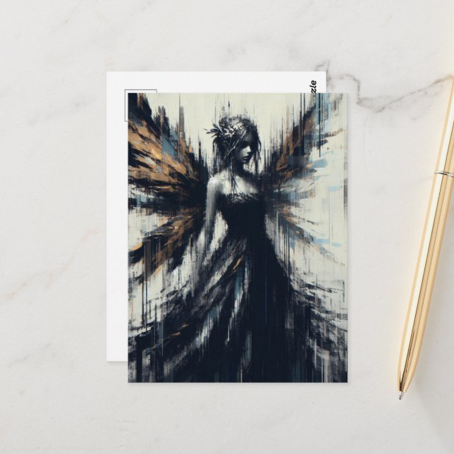 A Glitch Fairy Postkarte (Vorderseite/Rückseite Beispiel)