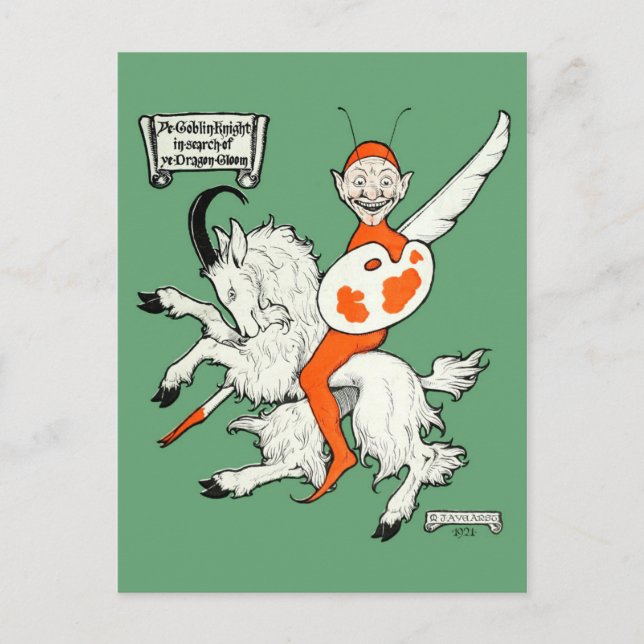 A Goblin Knight Postkarte (Vorderseite)