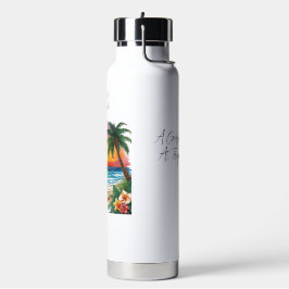 A Gorgeous Sunset At Tropical Beach, Vacation Trinkflasche