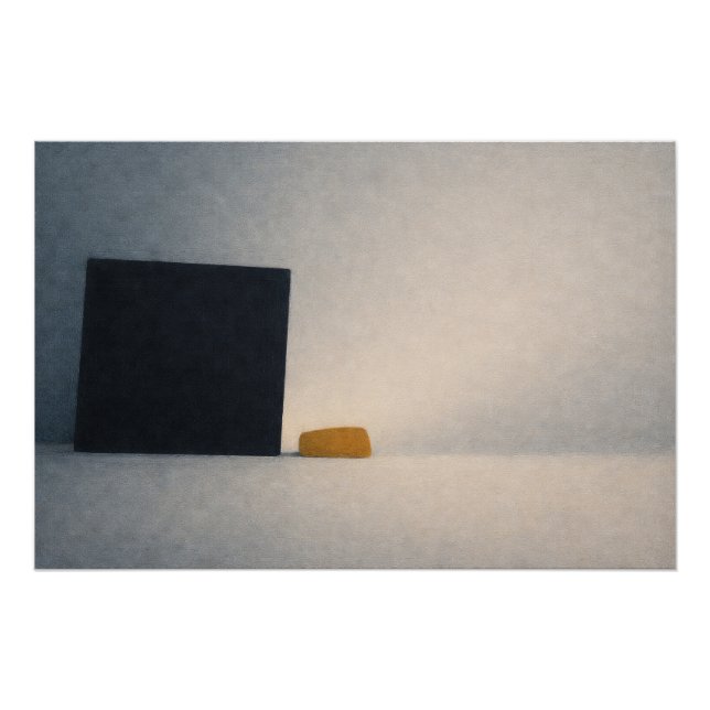 A Grain of Sand Against the Mirror Abstract Art Poster (Vorderseite)