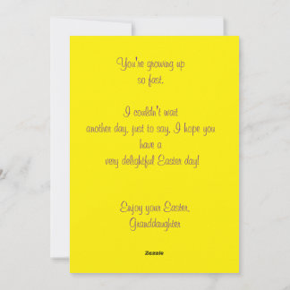 A GRANDDAUGHTER'S PERSONALIZED EASTER CARD  FEIERTAGSKARTE