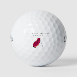 'A Great Round Awaits' Encouraging Uplifting Gift Golfball