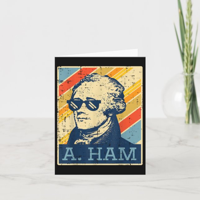 A Ham Alexander Hamilton Retro Funny Sprichwort Me Karte (Vorderseite)