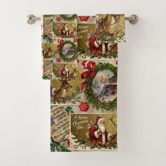  A Happy Christmas Tide Badhandtuch Set (Insitu)